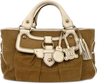 Celine 1990-2000s top-handle handbag - women - Canvas/Calf Leather - One Size - Brown