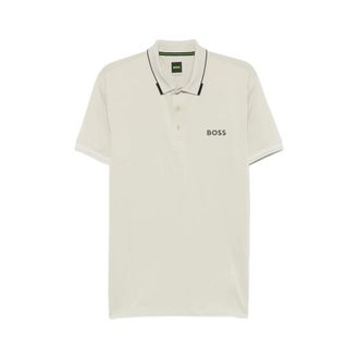 HUGO BOSS Hugo, Polo Shirts, male, Beige, Size: 3XL Sweater Boss