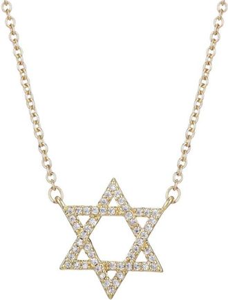 Adornia Adornia 14K Plated Cz Star Of David Necklace