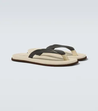 Brunello Cucinelli Suede thong sandals