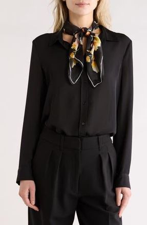 Vince Camuto Boho Bloom Square Scarf in Black Multi at Nordstrom Rack