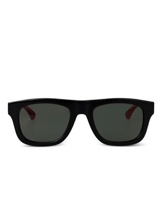 Gucci rectangle-frame sunglasses - men - Recycled Acetate - 52 - Black