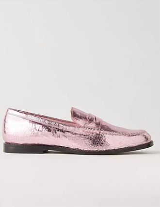 Free People Womens Blanket Stitch Loafers In Pink