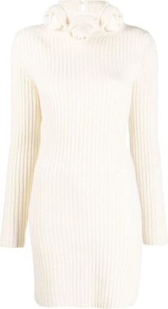 Blumarine Abito Maglia C/Rosa - Dames - Kleedjes - Beige - M - Wol - Kleedjes
