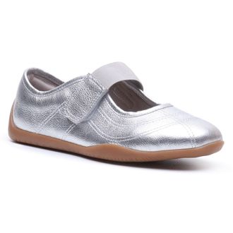 Hush Puppies Juno Sneakerina Leren Dames SILVER Ballerinas