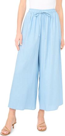 Ted Baker Drawstring Crop Wide Leg Pants in Soft Chambray at Nordstrom Rack, Size X-Small