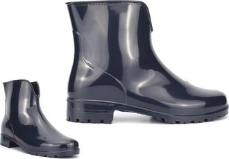 Generic Womens Pull On Wellies Size 9 Womens Block Heel Wellies Size 8 Ladies Pull On Wellingtons Ladies Waterproof Wellie Ankle Boots Block Heel Wellingtons 