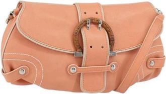 Ferragamo Pre-owned Cross Body Bags, female, Pink, Size: ONE SIZE Pre-owned Leather Shoulder Bag