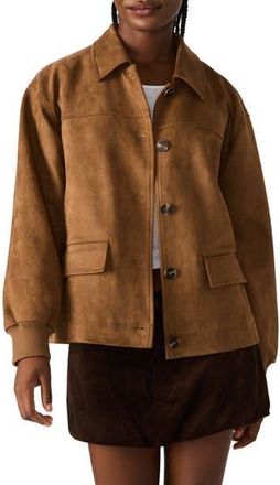 Steve Madden Faux Suede Jacket in Toast at Nordstrom Rack, Size X-Large