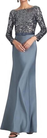 Sachin & Babi Colette Gown In Grey