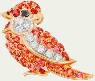 Mio Harutaka Orange Little Bird Earring, Single (Right)