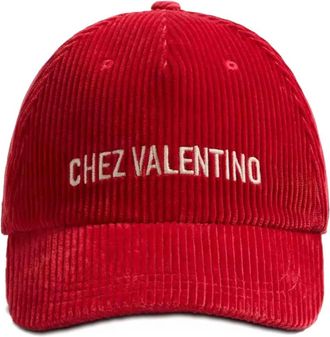 Valentino Garavani Cappello da baseball in velluto - Rosso