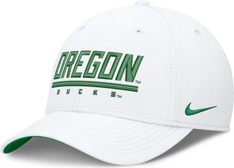 Nike Oregon Sideline Rise Nike Mens Dri-FIT College Hat in White | NC0308GPUON-559