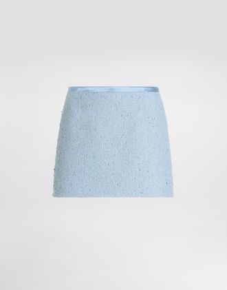 Dolce & Gabbana Basketweave Skirt - Woman Skirts Purple 40