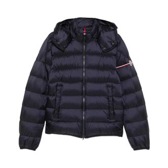 Moncler Ravenlock kort donsjack met capuchon - Heren - Jassen - Blauw - Maat: M Polyamide
