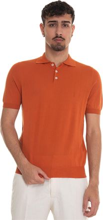 Hindustrie Polo in maglina POLO-CREPE Arancio Hindustrie Uomo