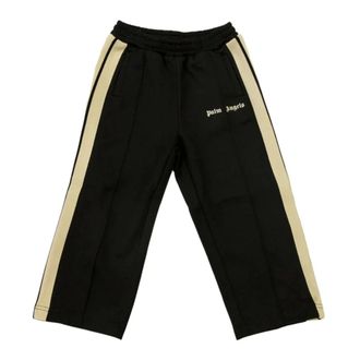 Palm Angels Side-stripe Track Trousers - male - Palm Angels - Sweatpants - Black - 12 Y - Kids