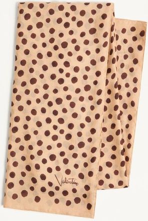 Valentino Garavani Dalmata Plus De Pois Polka Dot Headband In Cotton And Silk Woman BEIGE/BLACK/IVORY UNI