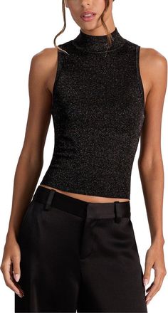 Alice & Olivia Alice + Olivia Darcey Metallic Wool-Blend Tank