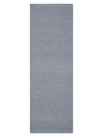 benuta Alfombras de pasillo de lana azul 80x250 cm