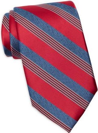 Nordstrom Rack Warren Stripe Cotton Tie in Red at Nordstrom Rack