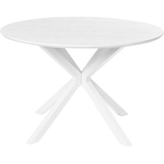 Beliani Dining Table FITZROY White 120 cm 120 cm