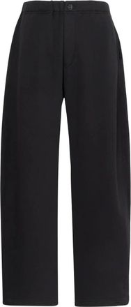 sacai Cotton Jersey Trousers - female - Sacai - Wide Trousers - Black - S - Trousers