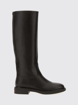 Gianvito Rossi Ascott Knee-High Boots in Calfskin Leather with Low Heel