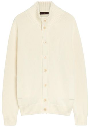 Slowear Ribbed Cotton-knit Cardigan - Ecru