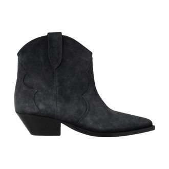 Isabel Marant Schoenen, Dames, Zwart, 41 EU, Su&egrave;de, Zwarte Su&egrave;de Cowboy Enkellaarzen