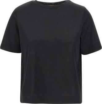 Gran Sasso T-shirt - Dames - T-shirts - Zwart - S - Katoen - Tops
