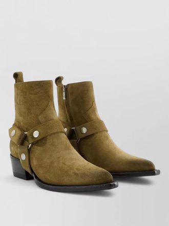 Golden Goose debbie ankle boots leather studs strap