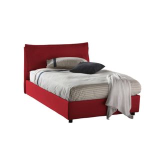 Talamo Italia Talamo Italia - Cama De Plaza Y Media Claudia, Cama Contenedor Con Revestimiento De Tela, 100% Made In Italy, Apertura Frontal, Adecuado Para Colch&oacute;n 