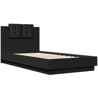 vidaXL Bed Frame without Mattress Black 90x190 cm Single Vidaxl