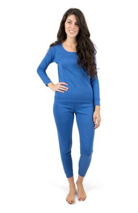 Leveret Womens Cotton Solid Matching Family Pajamas in Royal Blue at Nordstrom, Size X-Large