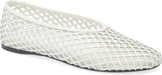 Proenza Schouler Tee Perforated Ballet Flat in Ivory at Nordstrom, Size 9.5Us