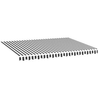 vidaXL Tela De Repuesto Para Toldo Gris Antracita Y Blanco 4x3 M Vidaxl