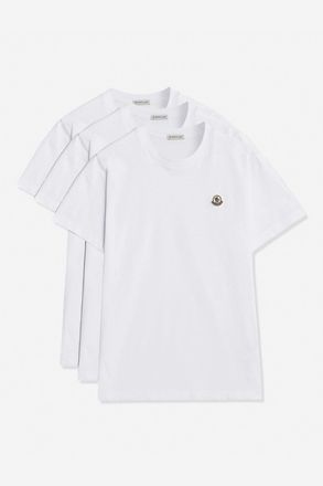 Moncler 3 PACK ARCHIVE LOGO T SHIRT Size: XXL, colour: WHITE