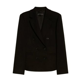 Pennyblack Jassen, Dames, Zwart, S, Denim, Slim Double-Breasted Blazer