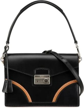 Prada Pre-owned Handbags, female, Black, Size: ONE SIZE Pre-owned Leather prada-bags
