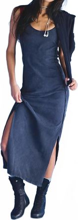 Free People Hot Shot Surf Dress In Washed Black