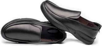 Generic Penny Loafers for Men Genuine Leather Slip On Casual Dress Moccasins Comfort Soft Driving Boat Shoes (Black,6.5)