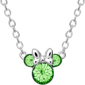 Disney Minnie Mouse Birthstone Jewelry in Light Green at Nordstrom