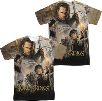 Gildan Lord Of The Rings King Poster (Front/Back Print) Short Sleeve Adult Poly Crew Tee / T-Shirt