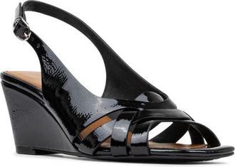 Donald J Pliner Primm Slingback Wedge Sandal in Black at Nordstrom, Size 5.5