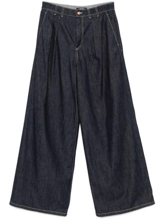 Max Mara Jeans met wijde pijpen - Blauw