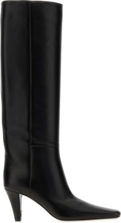Saint Laurent Black Leather Boots