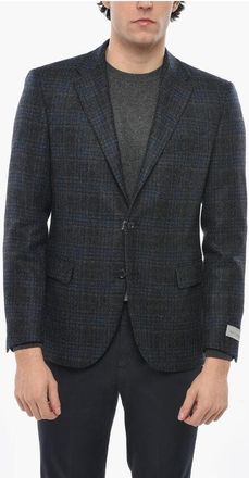 Nino Danieli District Check Virgin Wool Blend Blazer size 48