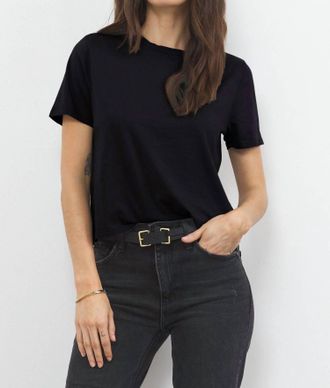 La Made Damien Boxy Tee In Black