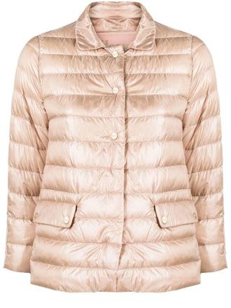 Herno button-fastening padded jacket - women - Polyamide/Polyamide/Polyester/Cotton/Goose Down - 38 - Pink
